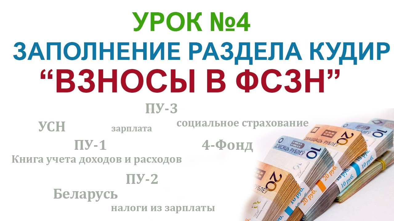 КАК ЗАПОЛНИТЬ КУДиР. Раздел ВЗНОСЫ ФСЗН (Часть 1) + установка программы ВВОД ДПУ
