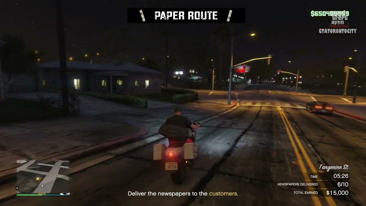 GTA V - Online GTATORONTOCITY - Paper Route (Los Santos Meteor Newpaper) (PS5 Pro)