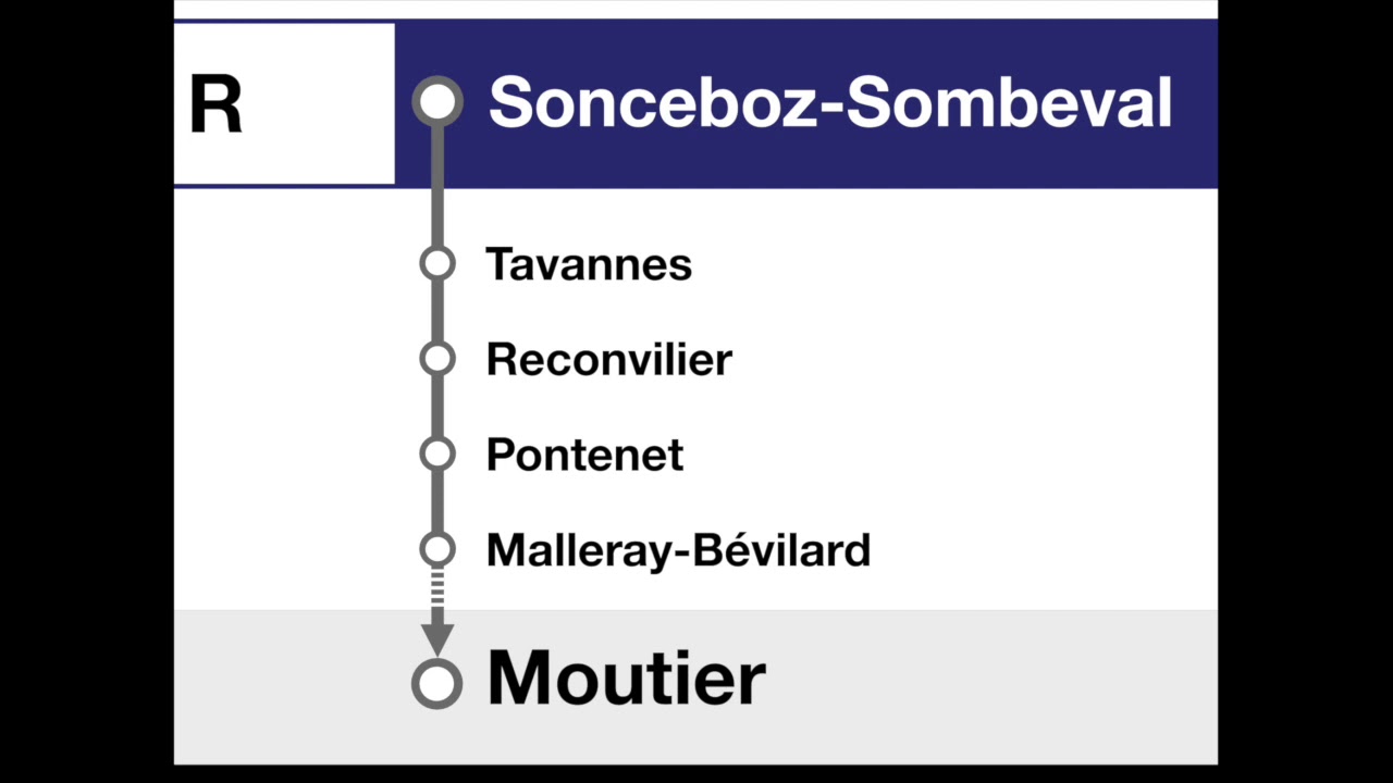 SBB Ansagen / annonces CFF - Régio Biel/Bienne – Sonceboz-Sombeval – Moutier