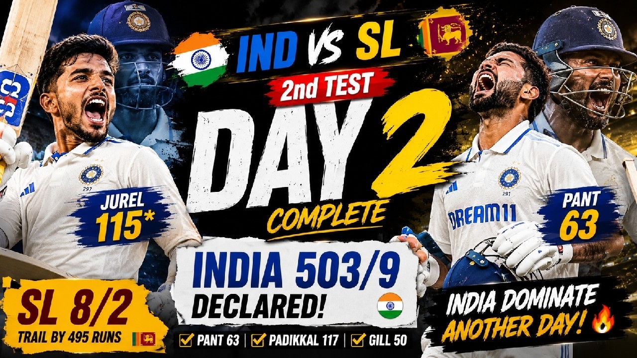 😱 INDIA 503/9! JUREL'S 115 🔥 SL IN BIG TROUBLE at 8/2 | IND vs SL Day 2 | LIVE REVIEW*
