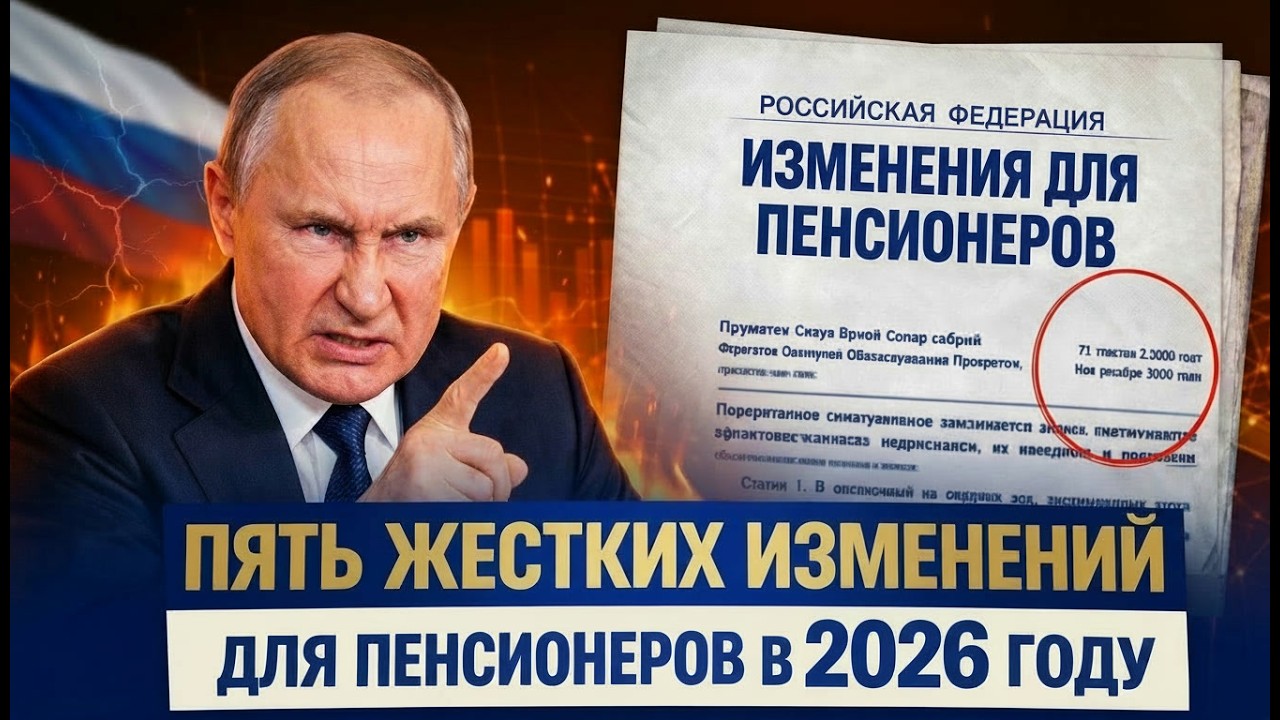 🔴ПЯТЬ ЖЕСТКИХ ИЗМЕНЕНИЙ ДЛЯ ПЕНСИОНЕРОВ В 2026 ГОДУ!
