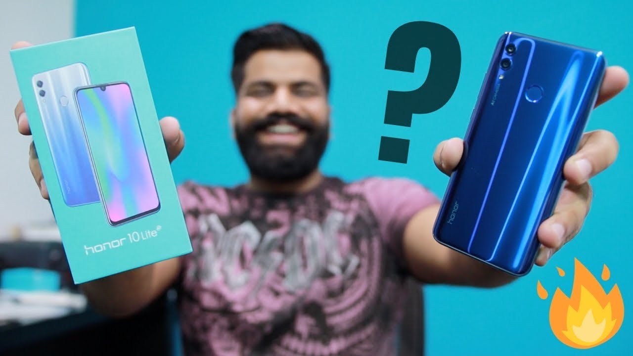 Honor 10 Lite Unboxing & First Look - AI Camera, DewDrop Notch & more   🔥🔥🔥
