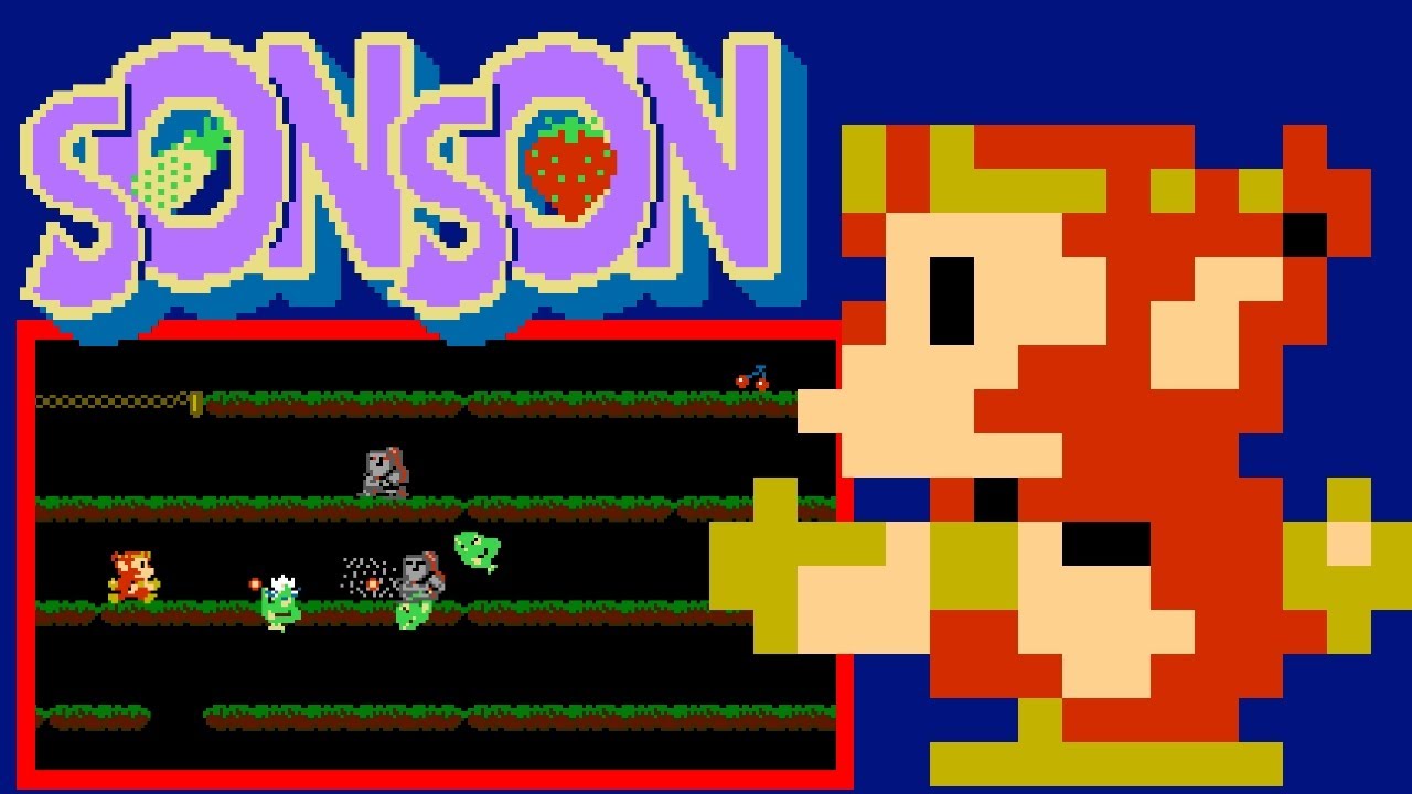 SonSon (FC &middot; Famicom) video game port | 2-loop session for 1 Player 🎮