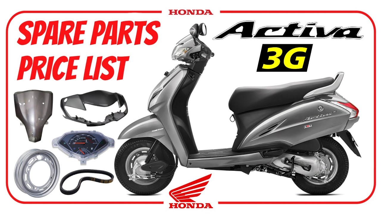 Honda Activa 3G Spare Parts Price List 🩶 || Activa 3g spare parts || #hondaactiva #spareparts