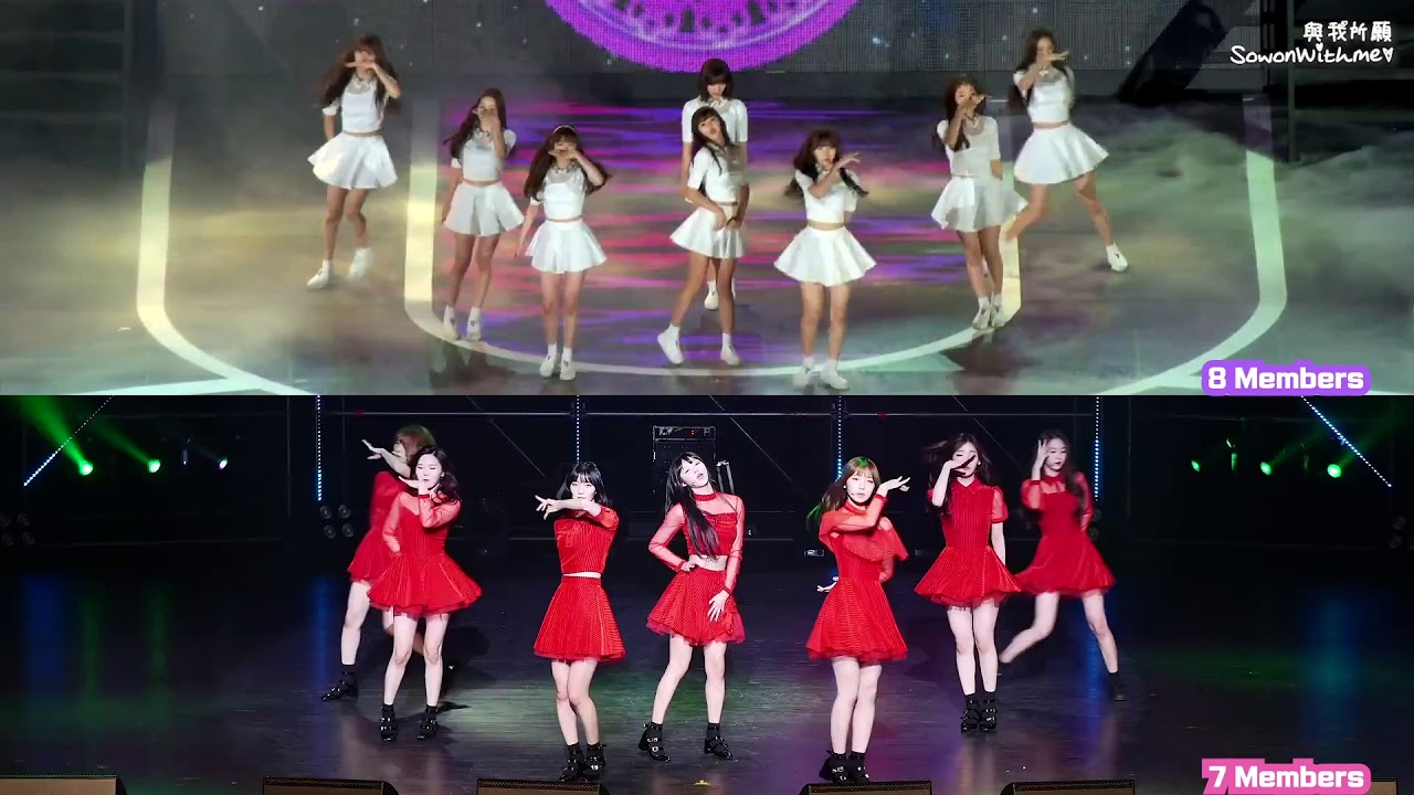 OH MY GIRL (오마이걸) Closer 由8人變7人舞蹈比較 dance comparison after JinE Left 退團 Change from 8 to 7 members
