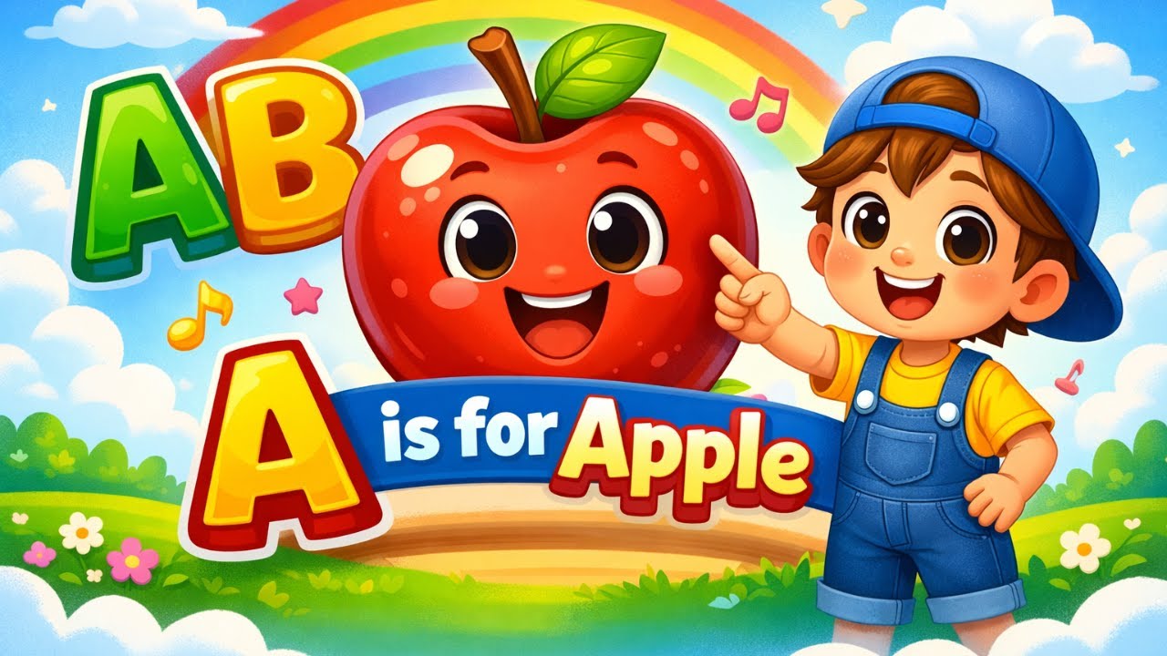ABC Phonics Song for Kids — A is for Apple 🍎 | Fun Alphabet Learning & Nursery Rhymes
