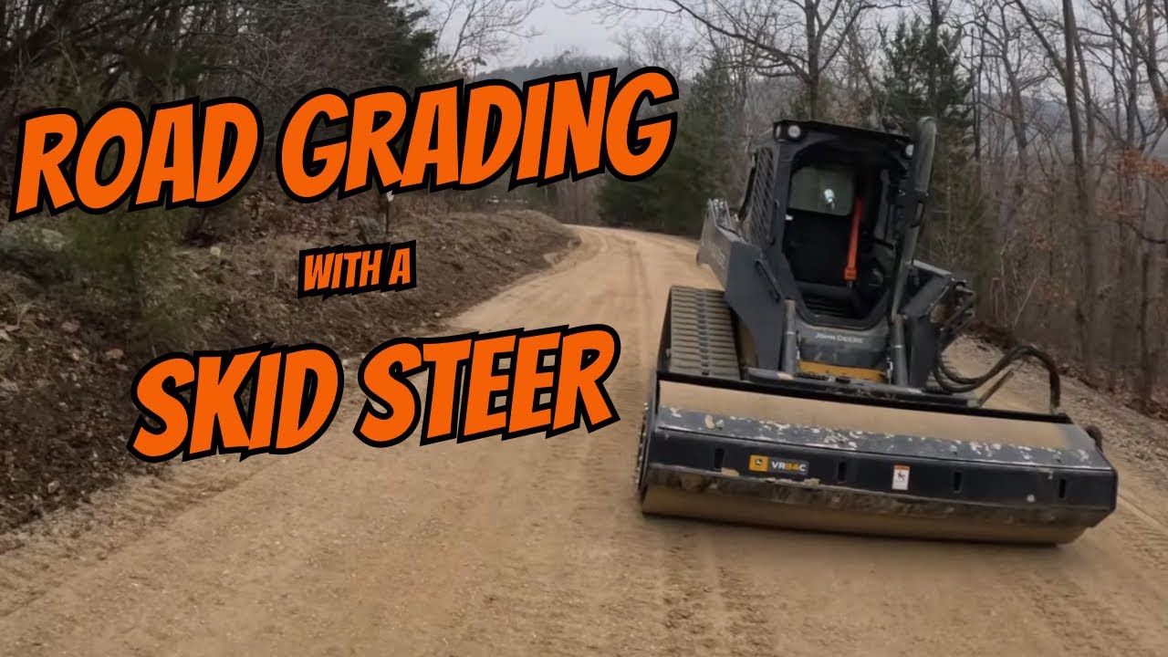 Fixing a Community Gravel Road Using a Skid Steer and Power Rake