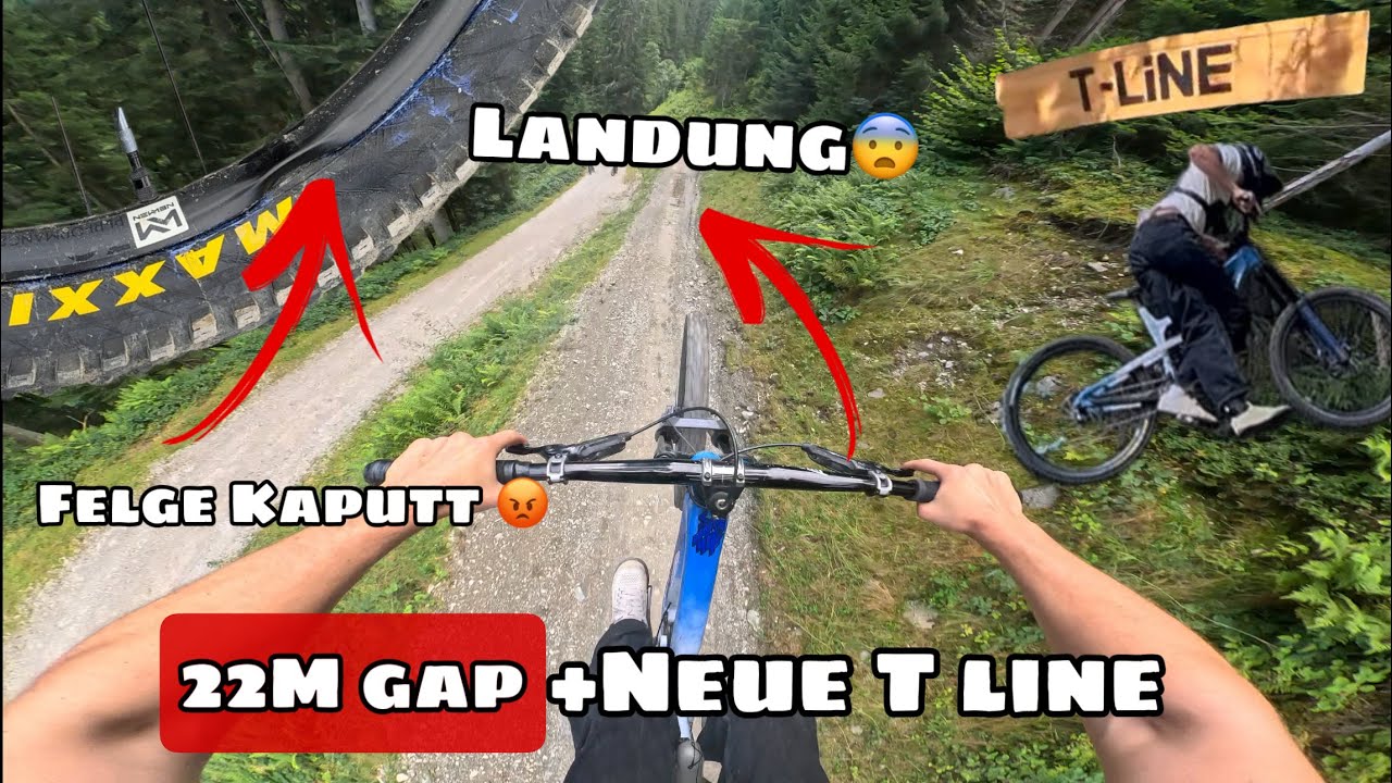 Bikepark Leogang Eskaliert komplett 😨| 22 Meter Gap Felge Kaputt und neue T line ||  wolfmax