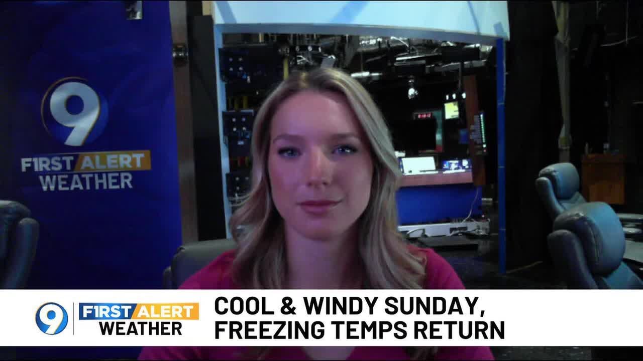 Sunday Outlook + Freezing Temperatures Ahead