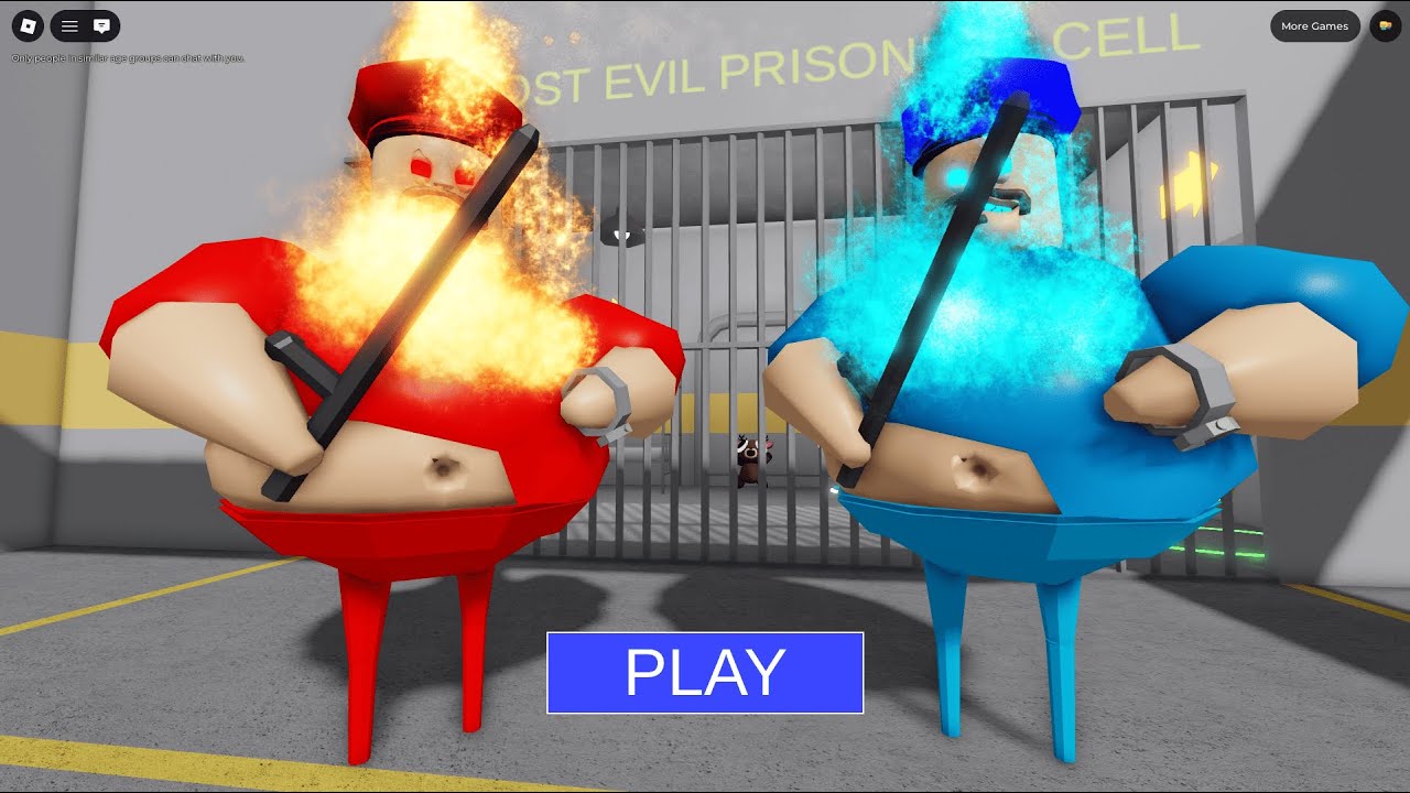 FIRE VS WATER BARRY'S PRISON RUN (OBBY) Roblox Gameplay Walkthrough No Death 4K