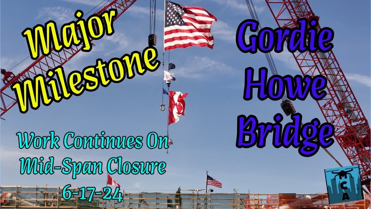 Gordie Howe International Bridge | Structural Steel Installation Continues For Mid-Span Closure