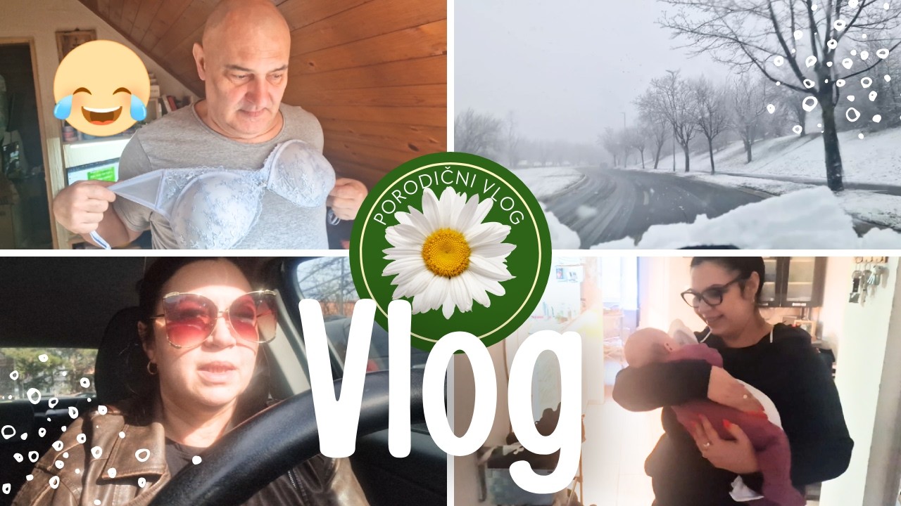 PORODIČNI VLOG 🥰 | Zrenjanin i Nikolina, Opet sneg, Šta sam kuvala i Nenad reklamira veš 😂