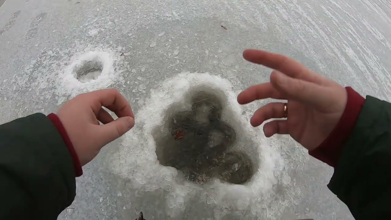Poledinė žūklė - daug degtukų ir keletą malkų. Drop shot bandymas nr. 2