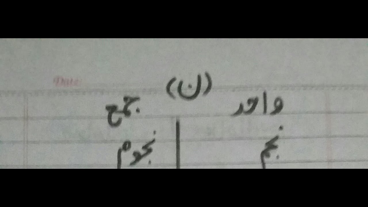 Teacher's Guide | Noon Se Wahid Jama | Urdu Grammar | Singular Plural |
