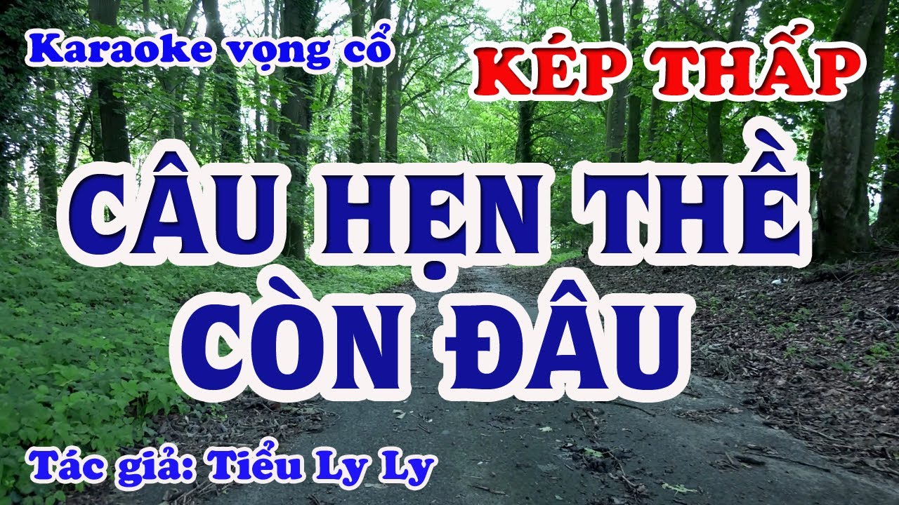 Câu Hẹn Thề Còn Đâu - Karaoke Vọng cổ Dây Kép Thấp - Tác giả: Tiểu Ly Ly.