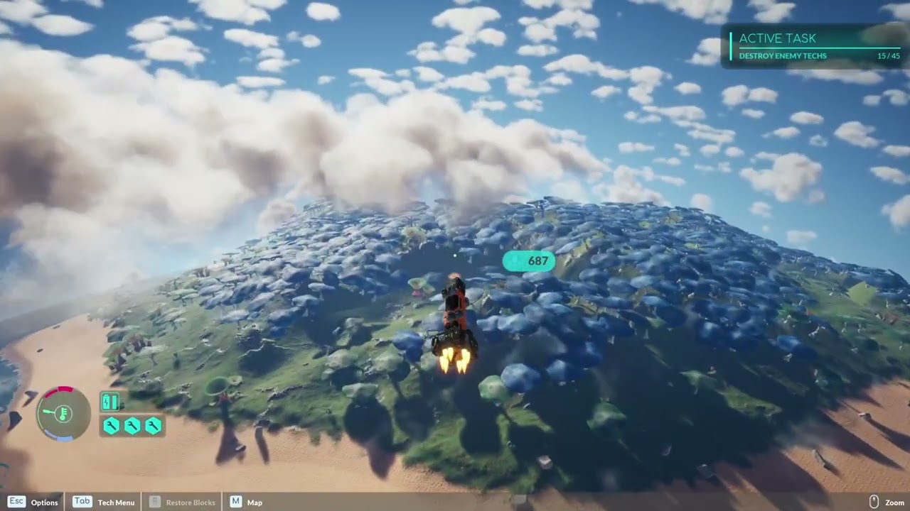 TerraTech Worlds Early Access: Return trip to the Musroom Island base.