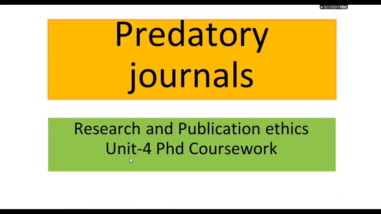 Predatory journals