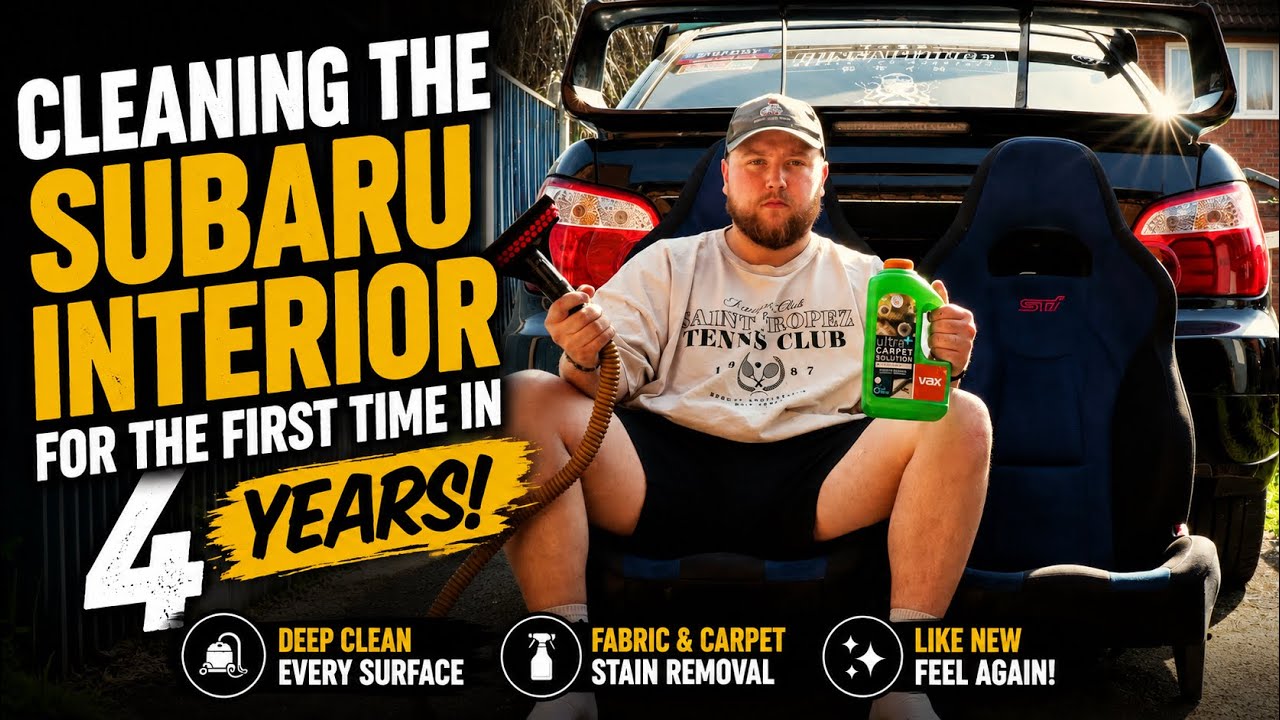 CLEANING THE SUBARU INTERIOR FOR FIRST TIME IN 4 YEARS!