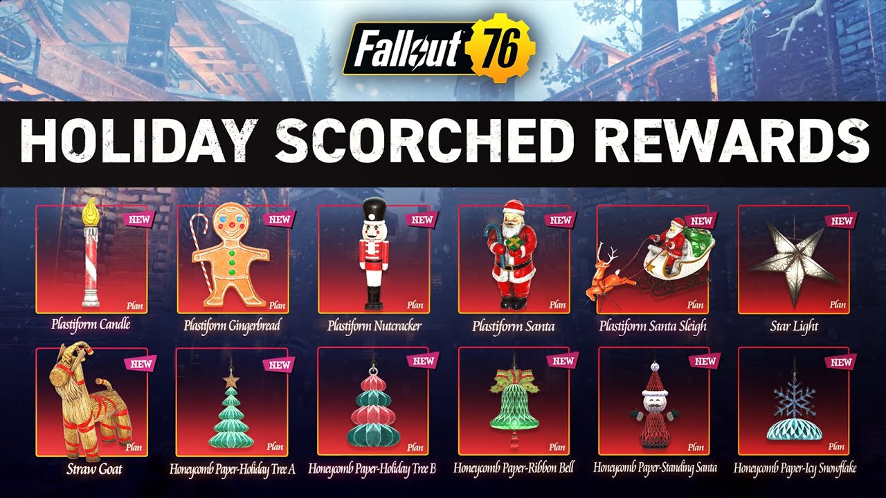 ALL HOLIDAY SCORCHED REWARDS 2023 | Fallout 76