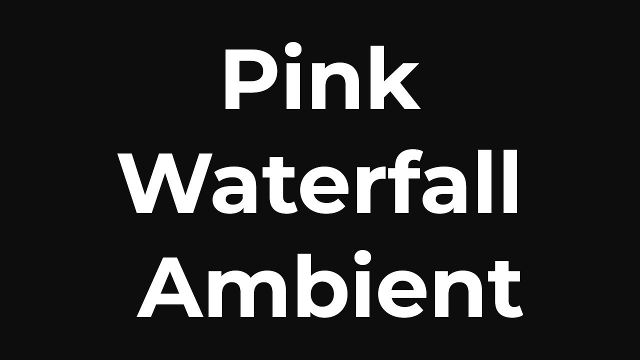 8 Hours – Pink Noise with Waterfall & Calm Ambient Music for Deep Sleep | Dark Screen | No Talking