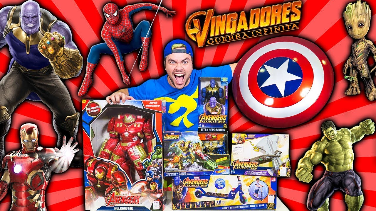 TESTANDO OS BRINQUEDOS DE OS VINGADORES GUERRA INFINITA DA MARVEL