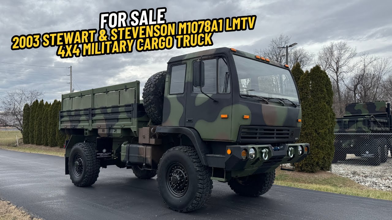 For Sale: 2003 Stewart & Stevenson M1078A1 LMTV, 4x4 2 1/2 Ton Military Cargo Truck