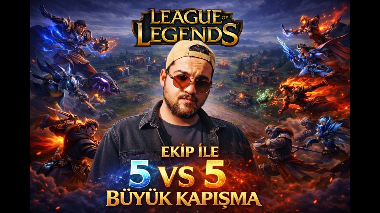 EKİP İLE 5 VS 5! Takımlar Kapıştı league of legends