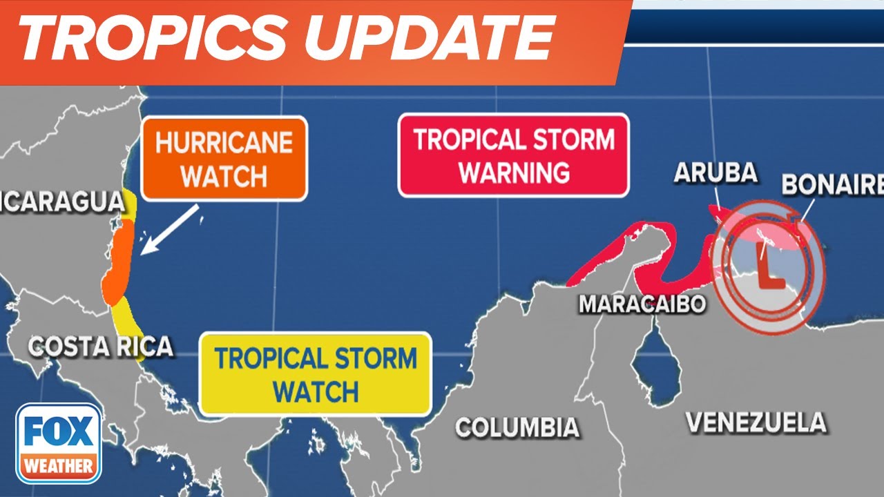 Hurricane and Tropical Storm Watches Issued for Central America