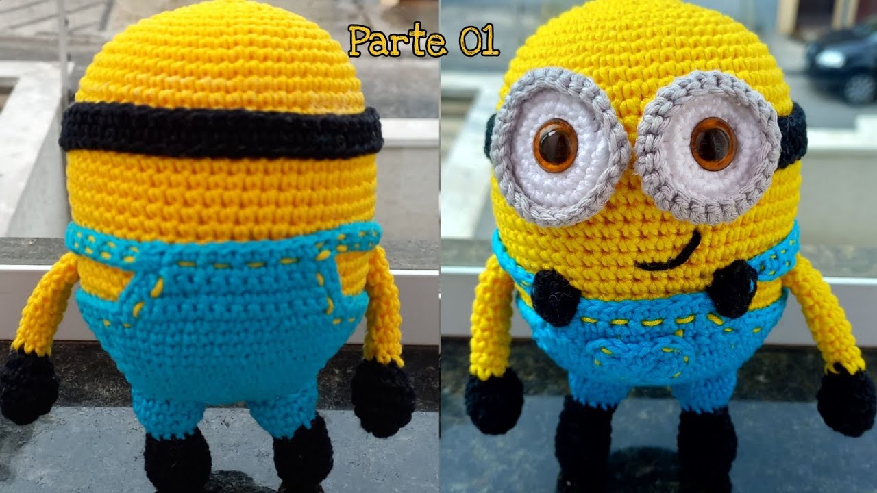 Boneco dos Minions em amigurumi Passo a passo/PARTE 01