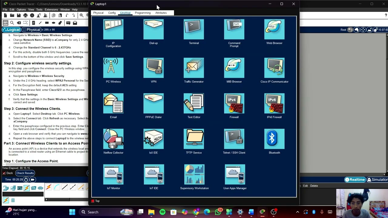13.1.10 Packet Tracer - Configure a Wireless Network