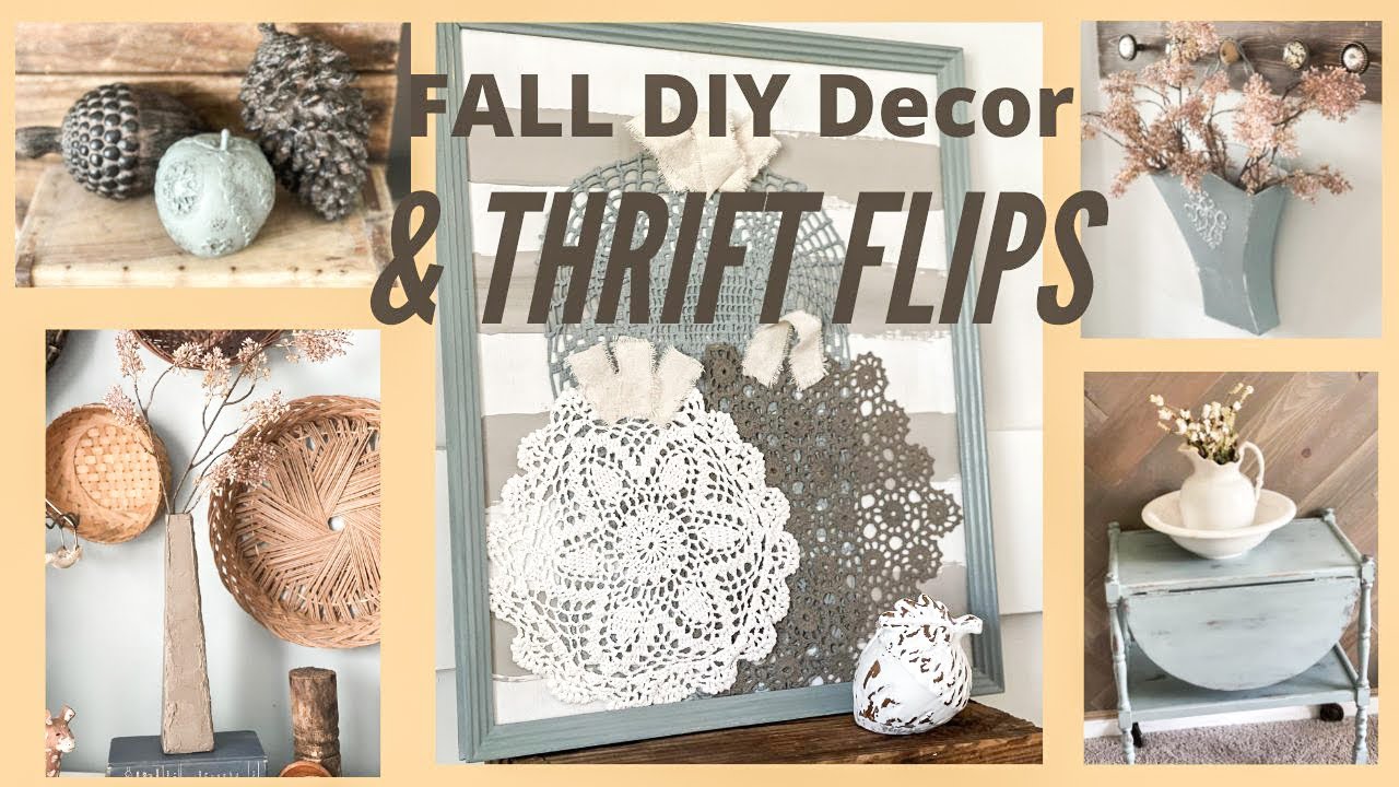 Thrift Flips and DIY Decor for Fall Vendor Booth - Doily Pumpkins ~ Skeleton Key
