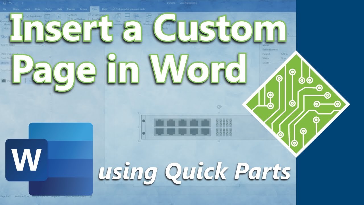 Новая страница Word Custom с быстрыми разделами