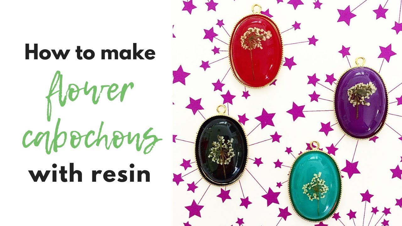 How to make flower cabochons with resin