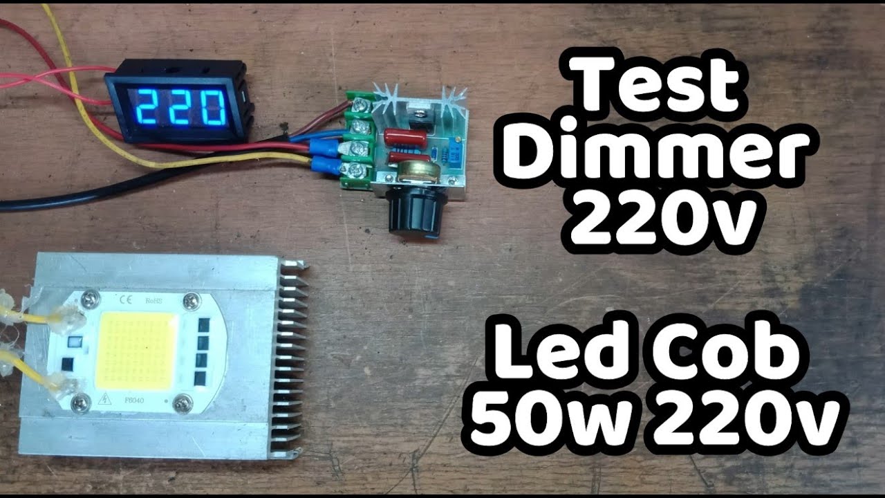 test dimmer 220 dgn led cob 50 watt 220vol
