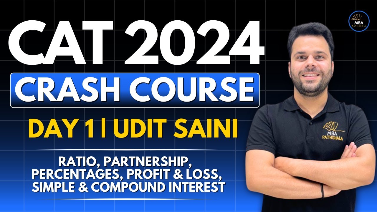 CAT 2024 Crash Course | Day 01 | Arithmetic Revision with Important Questions | Udit Saini #cat2024