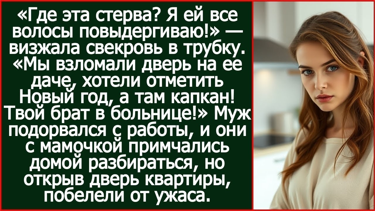 Сынок, мы взломали дверь на ее даче, хотели отметить Новый год, а там капкан! Твой брат в больнице!