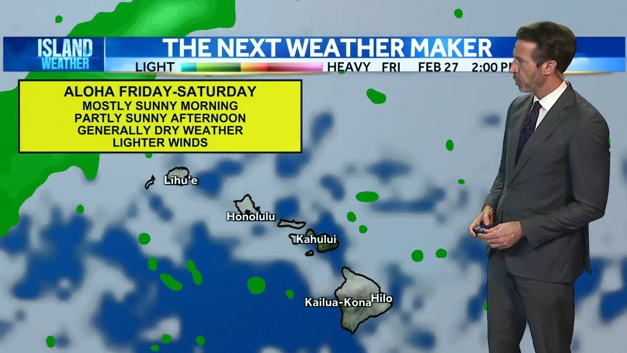 Aloha Friday Weather Forecast | Partly sunny afternoons and lighter winds