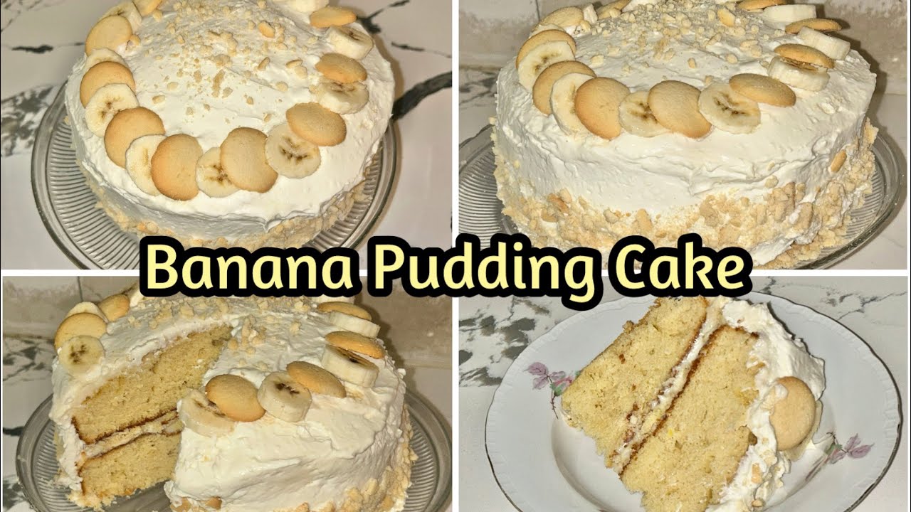 Banana Pudding Cake - Southern Banana Pudding Cake Recipe Using A Box Cake Mix - Bake With Me 🍰🍌