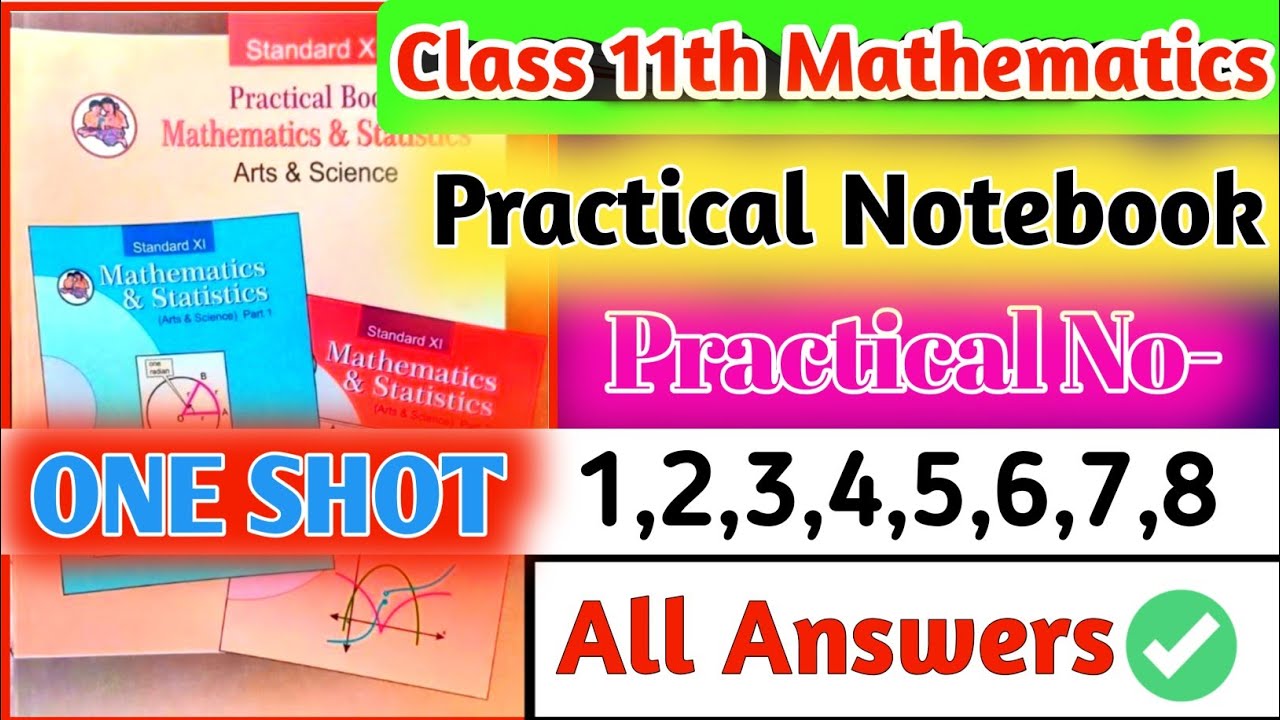 Class 11th Mathematics Practical Notebook all answers and solutions Maharashtra board || ONE SHOT ||