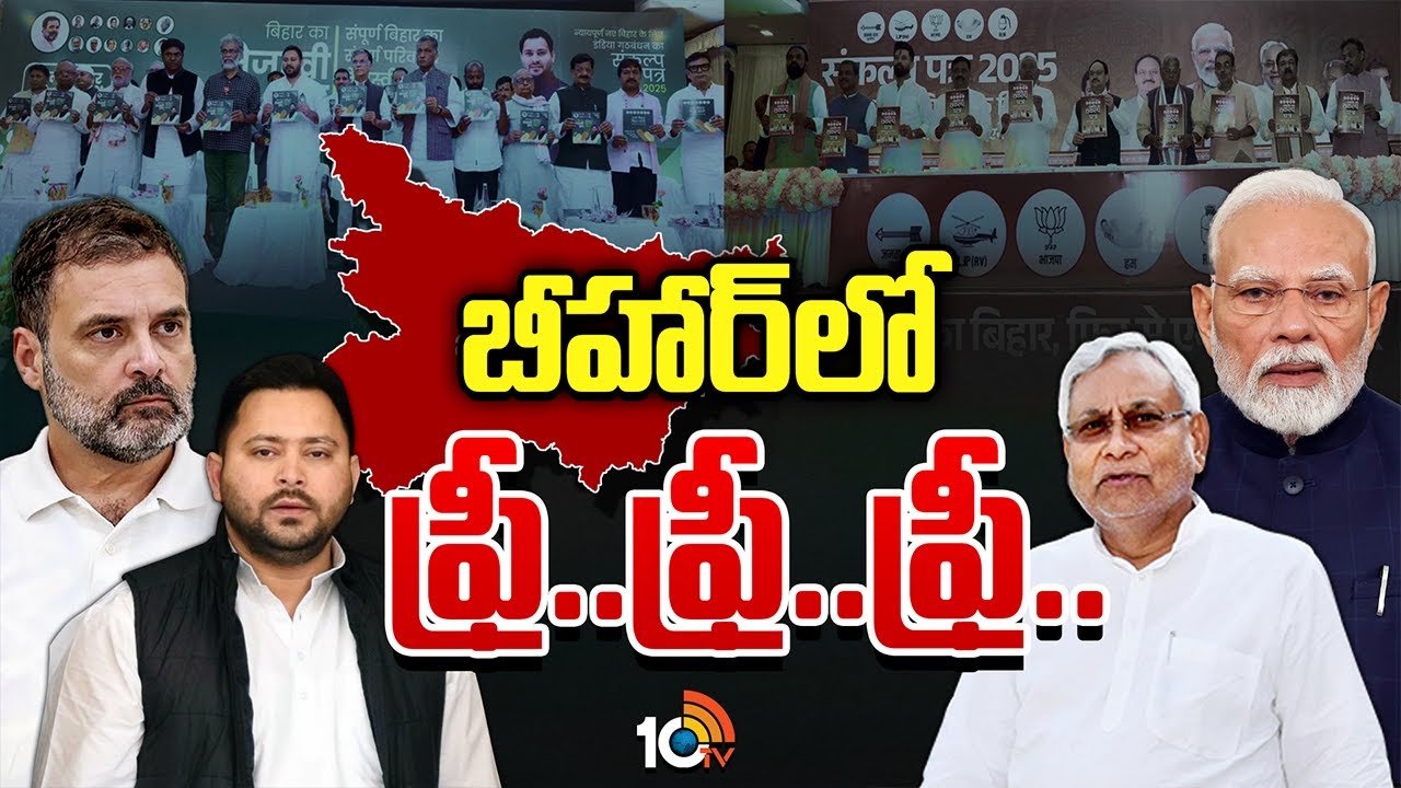 Special Focus on Bihar Assembly Elections | మేనిఫెస్టోలో వరాల జల్లు గుప్పించిన కూటములు.. | 10TV