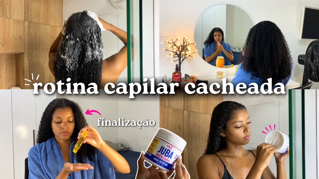 MINHA ROTINA CAPILAR DO DIA | rotina simples e rápida, rotina capilar cacheada