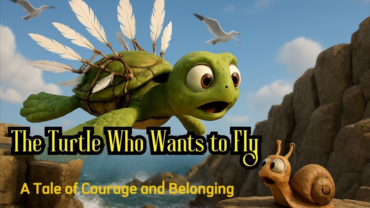 The Turtle Who Wanted to Fly | Inspirational Moral Story for Kids #StoryForKids #BedtimeStory