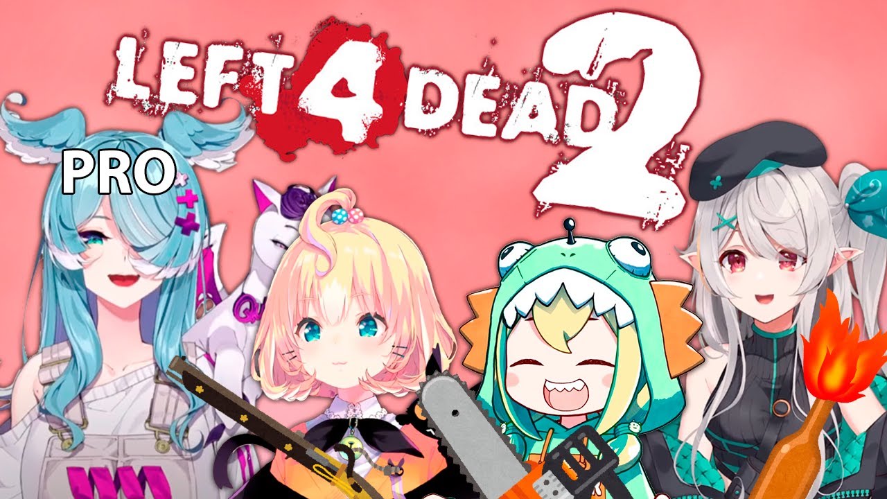 NijiGirls and Pikamee L4D2 Collab Highlights【Multi-Pov】PART 1