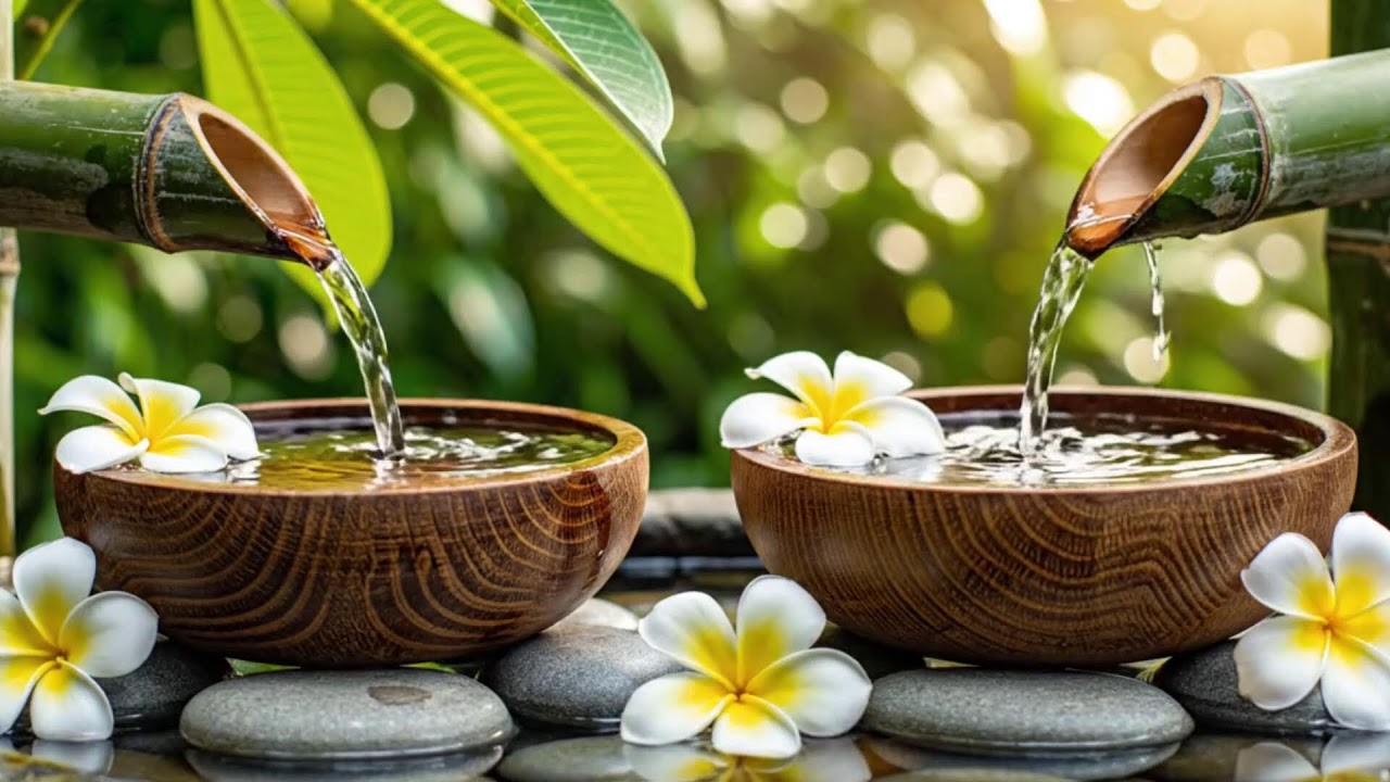 Relaxing Piano Music Bamboo Water Fountain, Sleep Music, Relaxing Music, Meditation Music