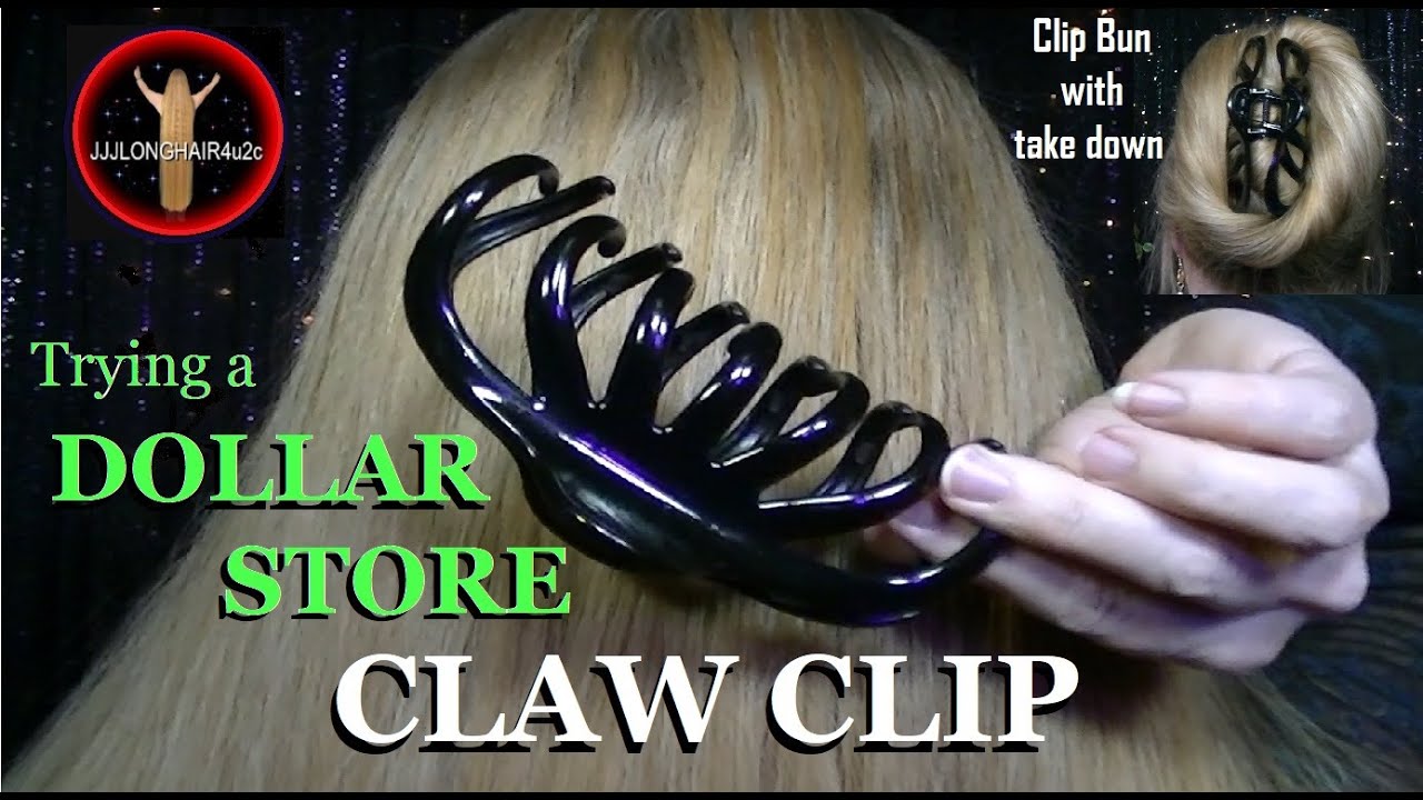 Will it hold my long hair? Trying a DOLLAR💵STORE CLAW CLIP!