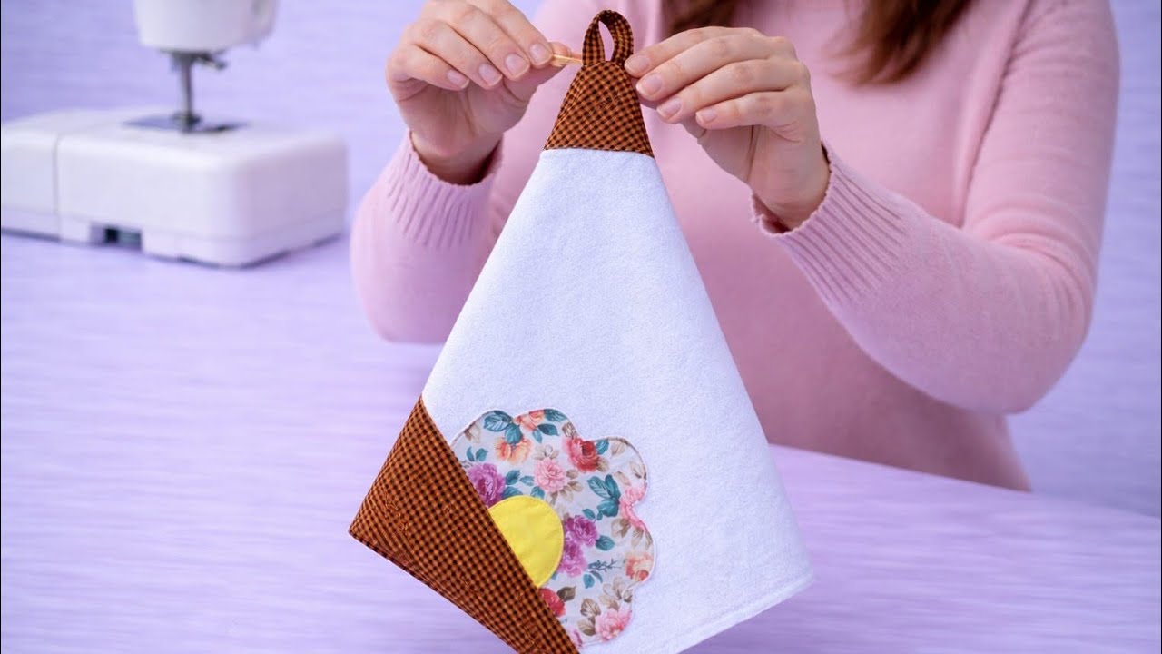 Pano de prato r&aacute;pido e econ&ocirc;mico ✂️ Passo a passo✂️Fa&ccedil;a e venda #costura.