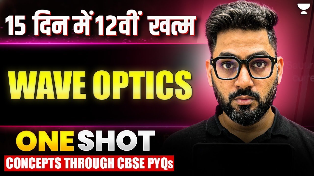 Wave Optics Class 12 Physics | From Concepts to PYQs – All in One Shot🔥| Sunil Sir