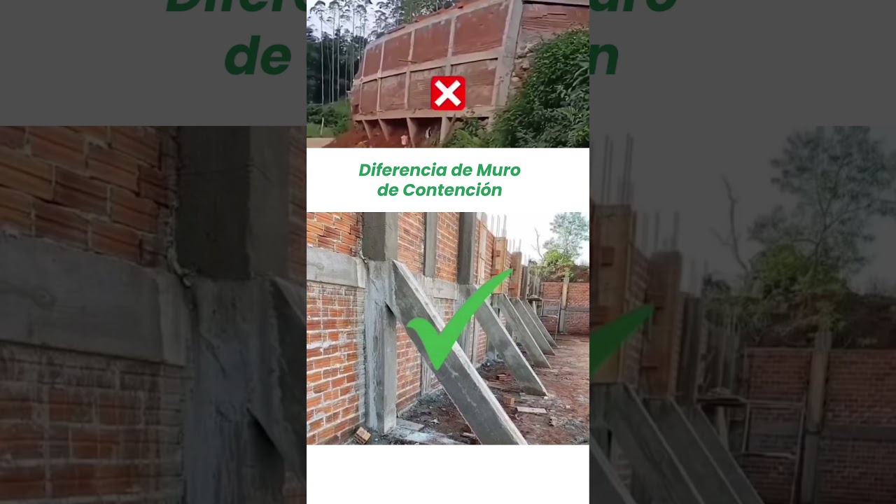 Diferencia de Muro de Contenci&oacute;n#civilengineering #construccion #construction