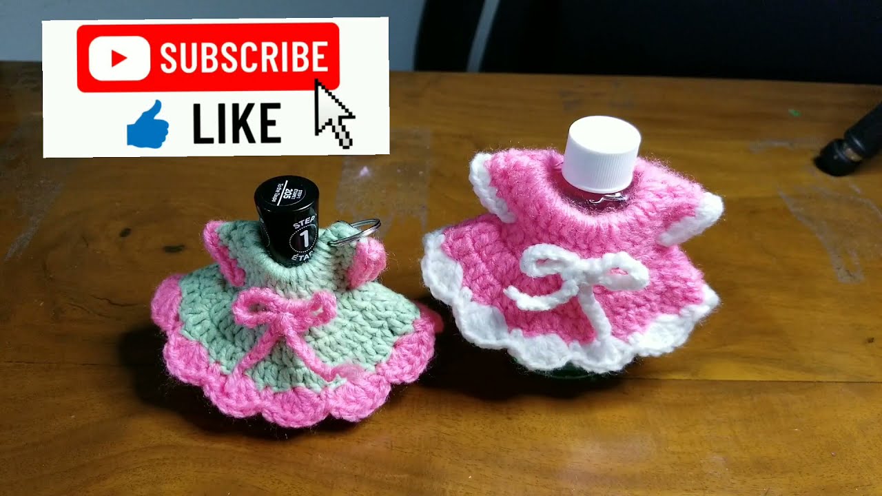 HOW TO CROCHET MINI DRESS KEYCHAIN