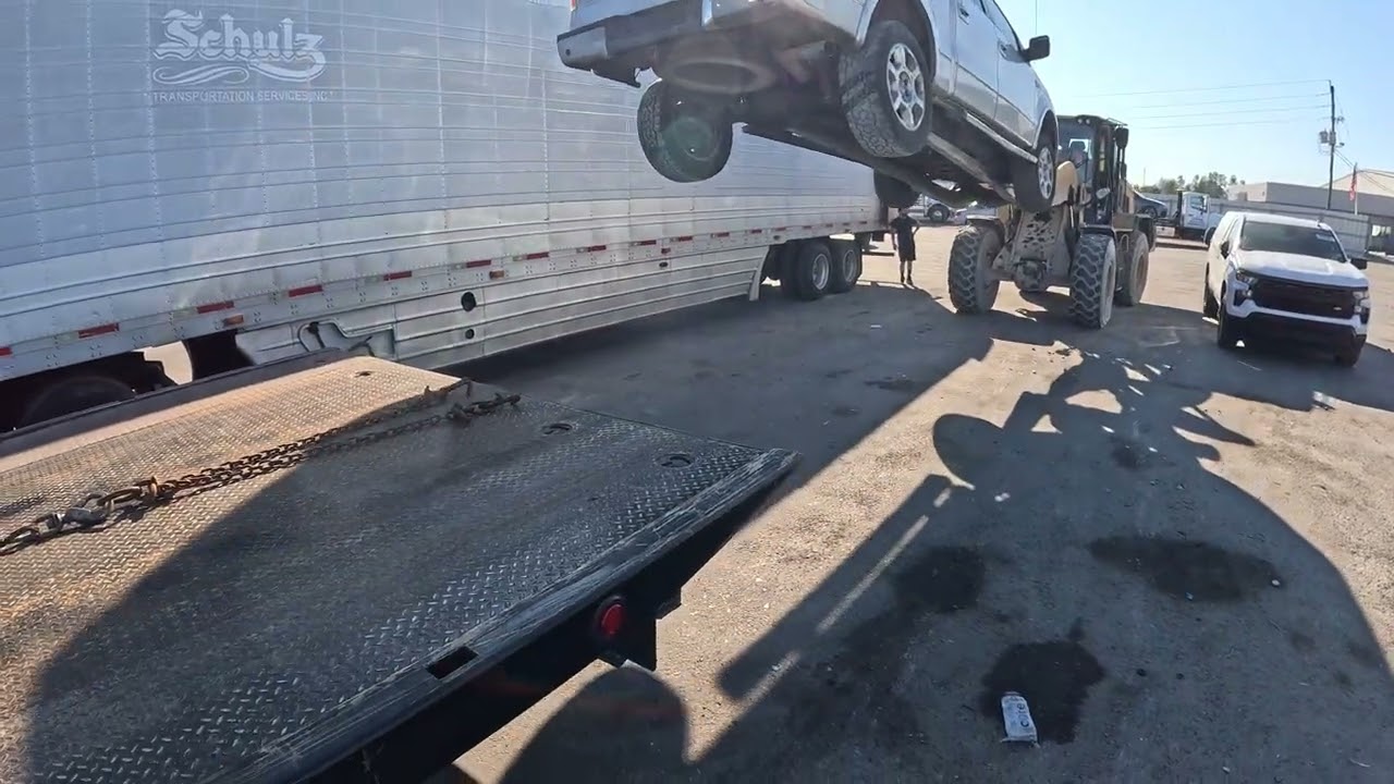 At Copart in Jacksonville Fla picking up a pick up truck 